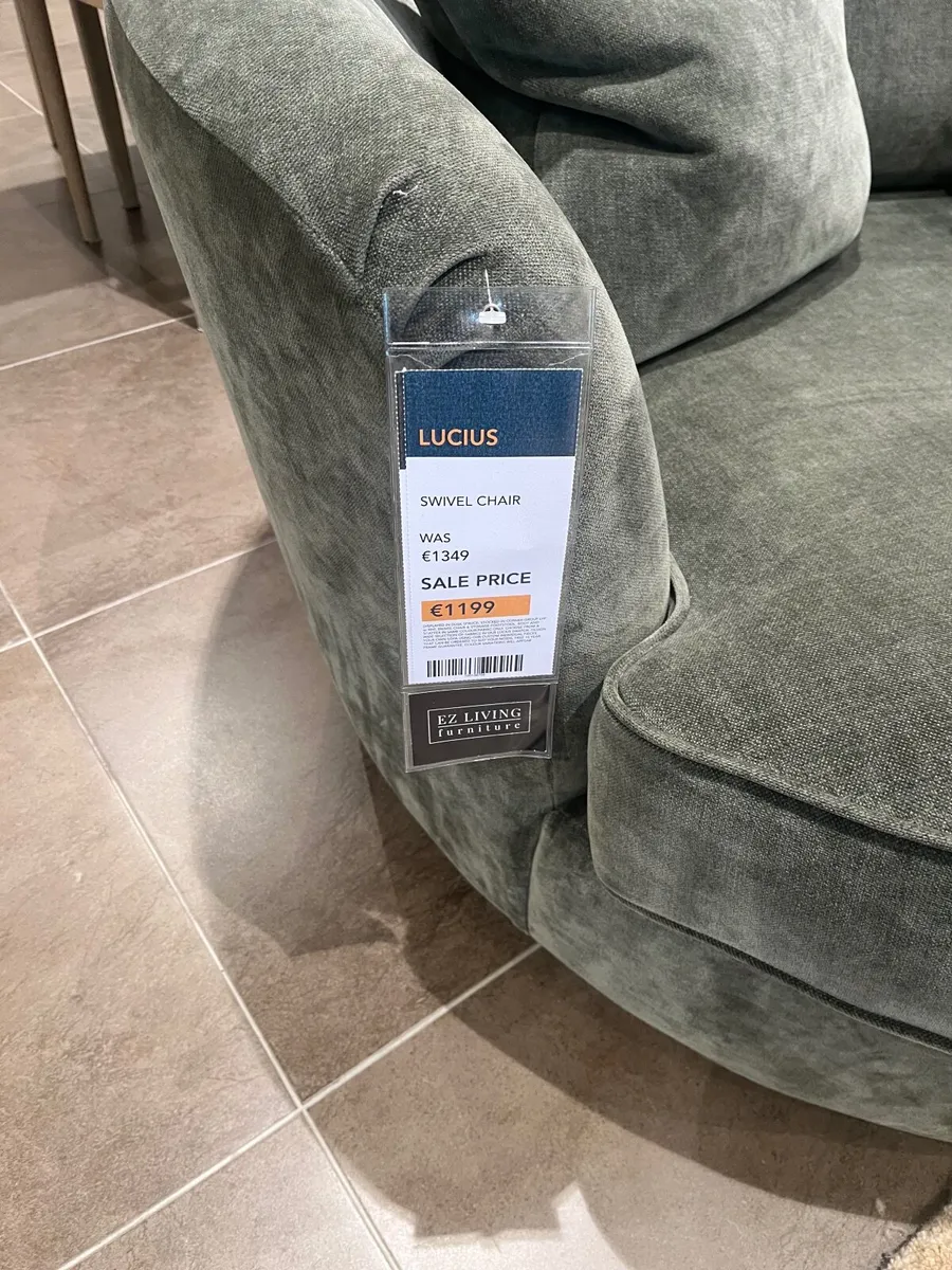 Swivel armchair - pink velour - Image 4