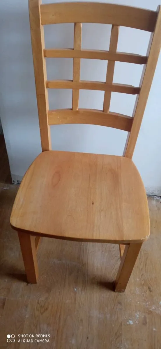 4 Very Heavy Pine Chairs - Image 2