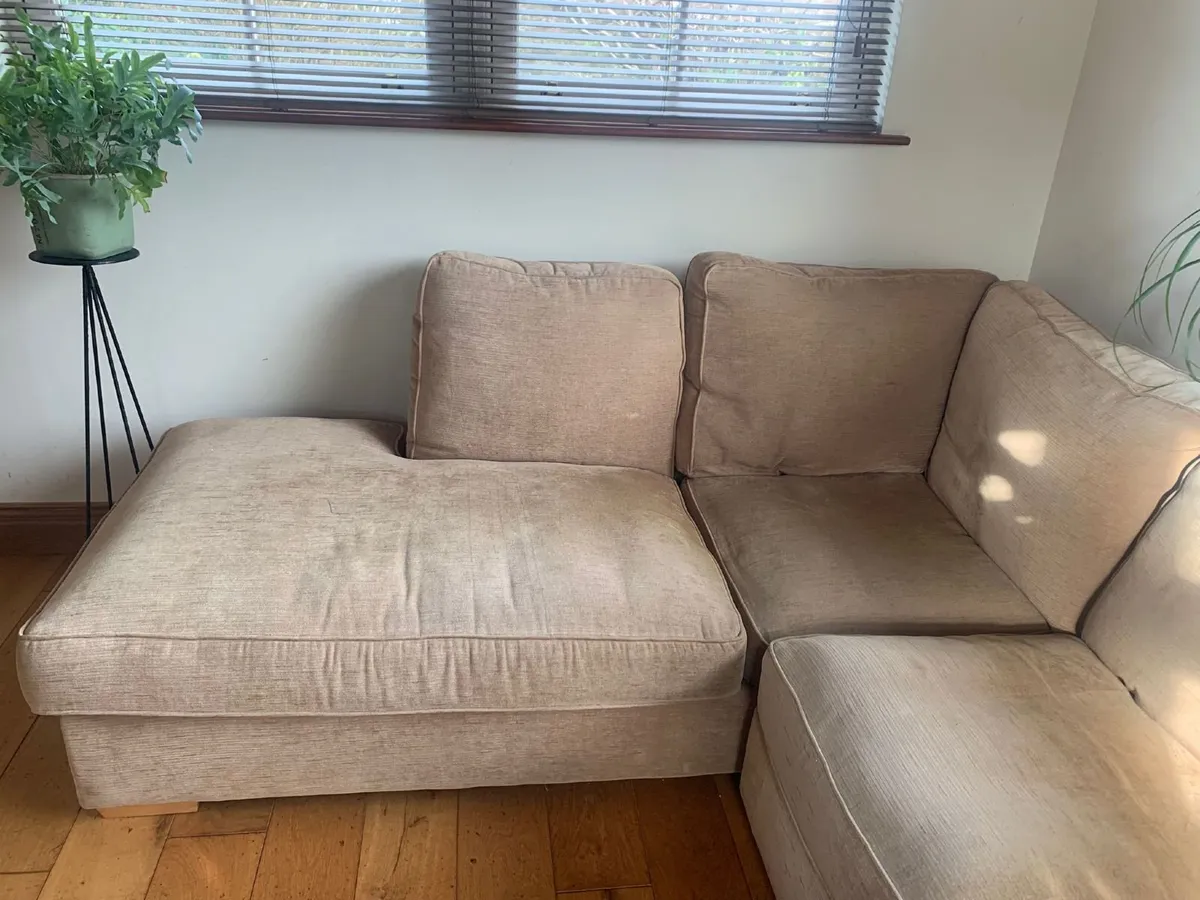 L Shape Sofa  /   Glass TV stand - Image 3