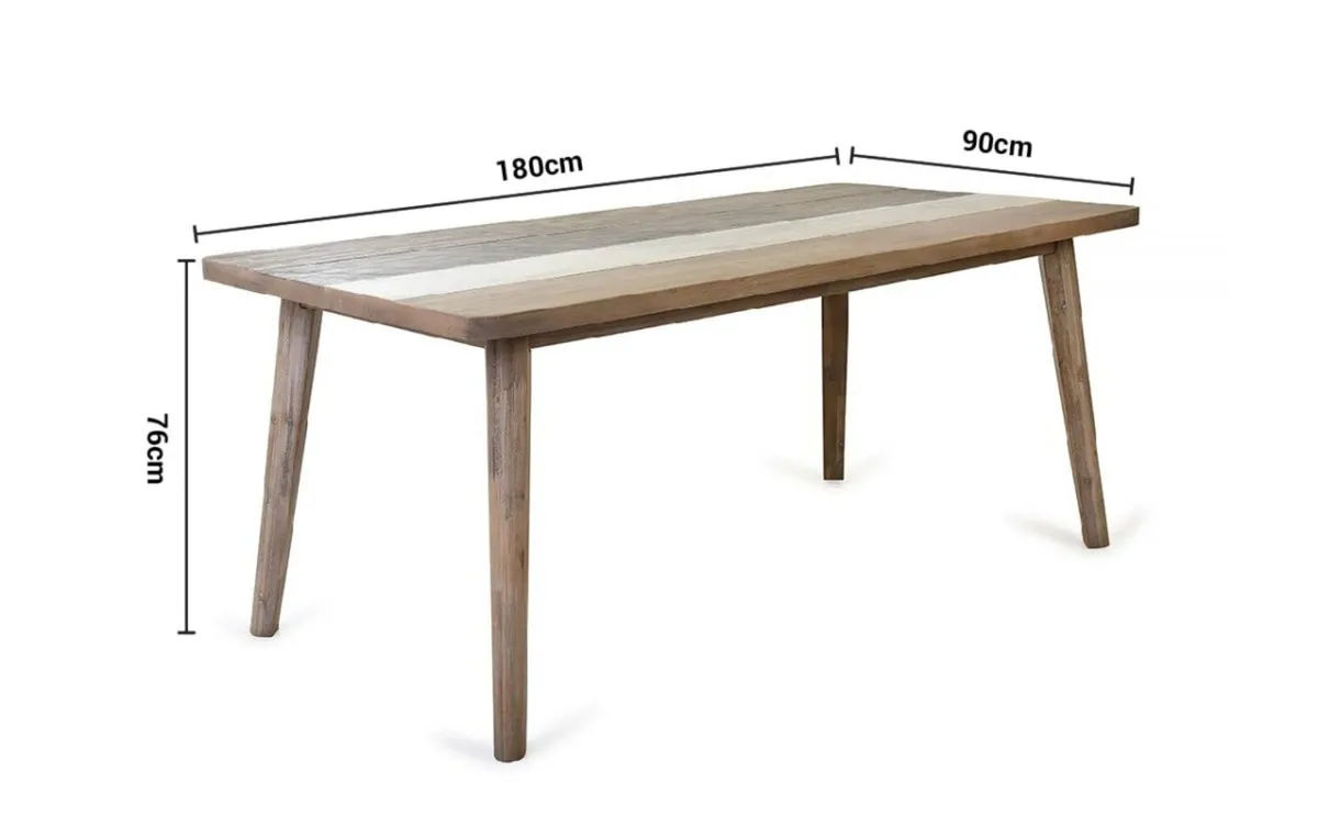 Extendable Dining Table, 4 Dining Chairs, Bench - Image 4