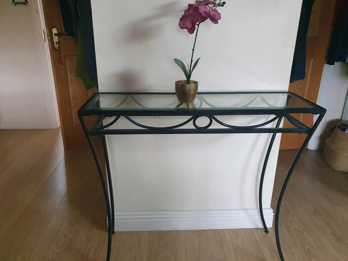 Black console table