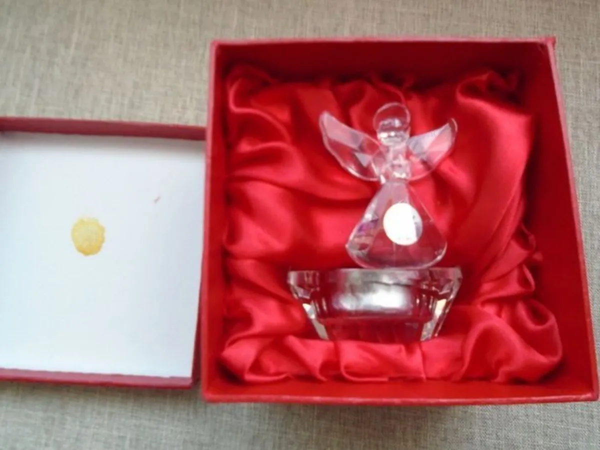 Angel tealight holder, Glass angel, Home decor - Image 2