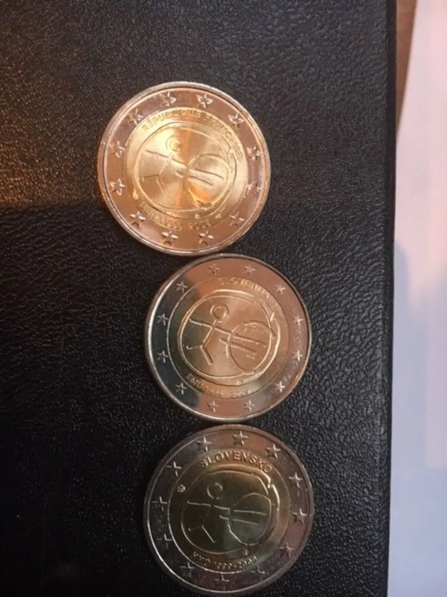 2 Euro Coins (10 Years of European Monetary Union) - Image 1