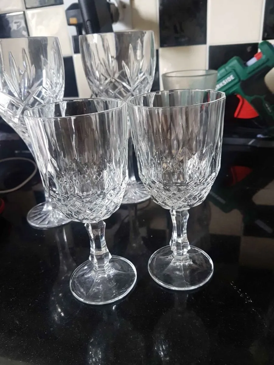 Crystal glasses 15 each