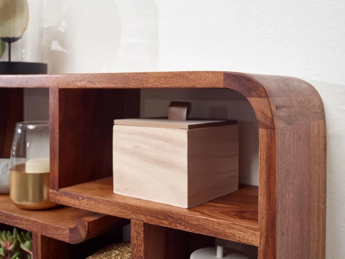 Sheesham Solid Wood Wall Shelf - Image 3