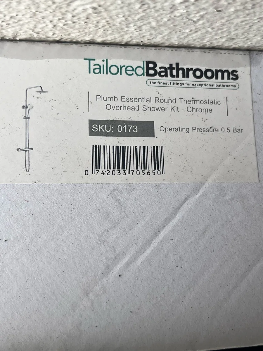 Silver rain fall shower head and hand held shower - Image 2