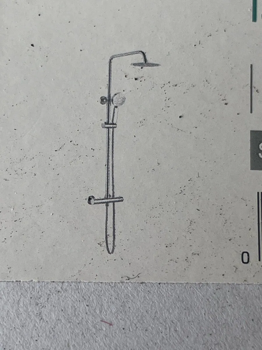 Silver rain fall shower head and hand held shower - Image 1