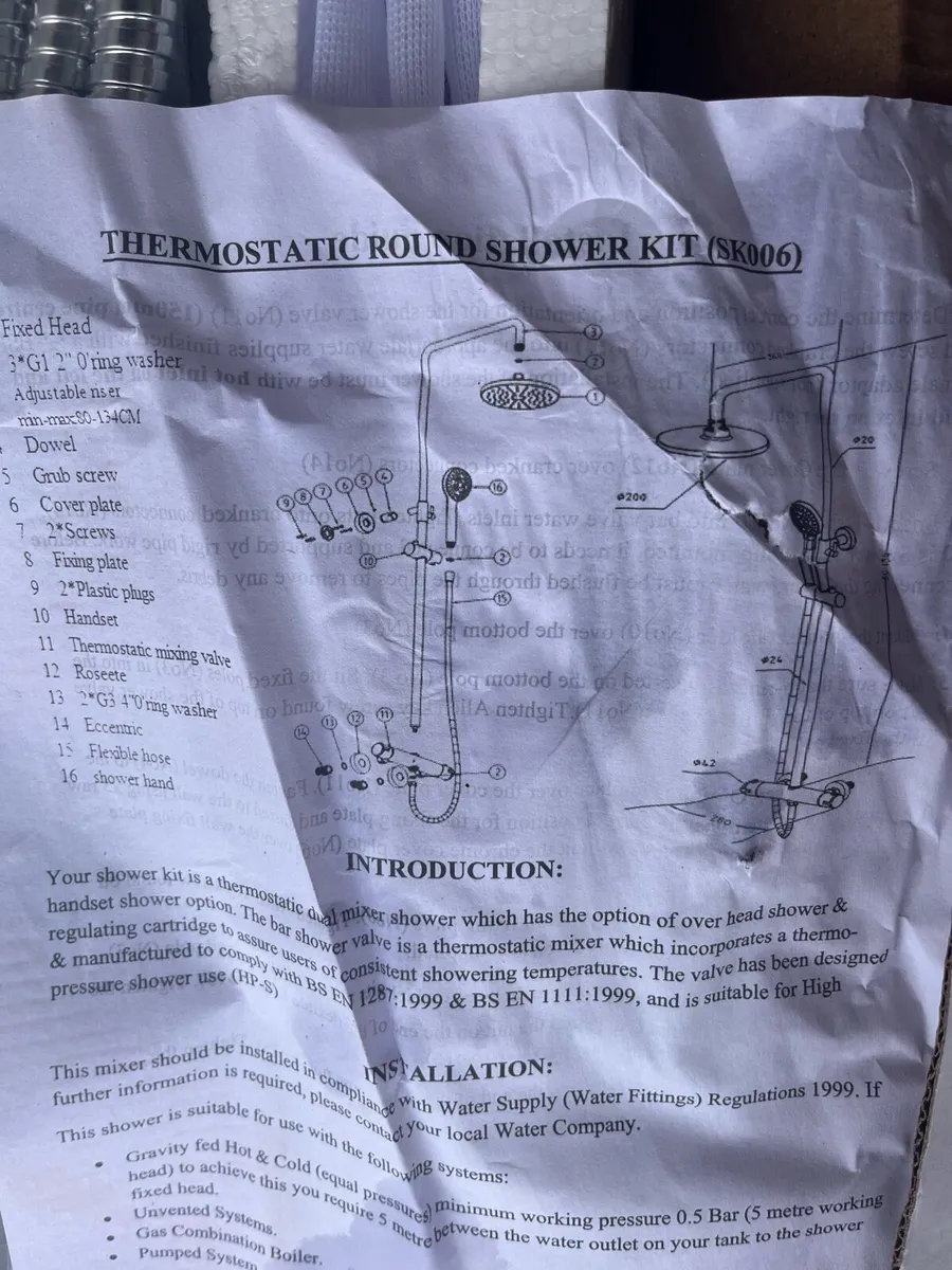 Round Shower heads kits - Image 1