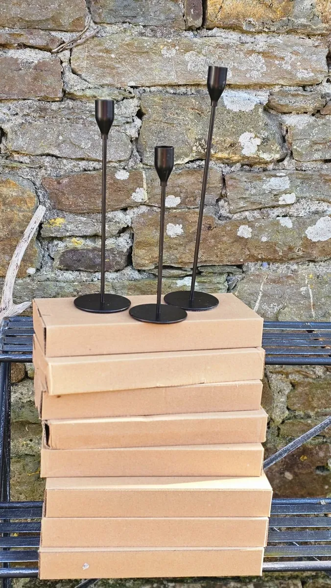 Black Taper Candle Holders X 8 sets