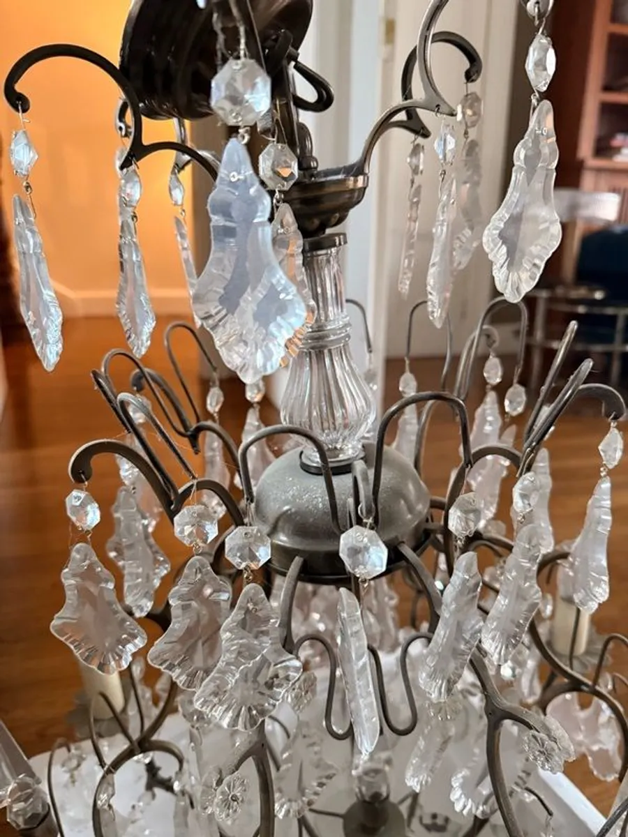 Vintage chandelier 8 light - Image 2