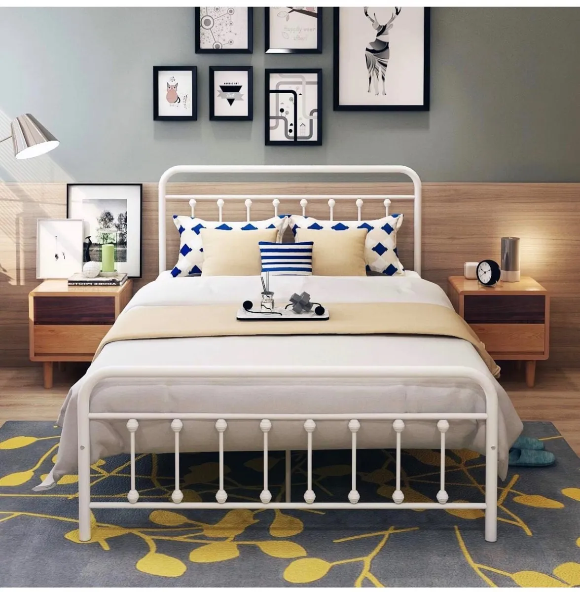 Double Bed Frame with Headboard and Footboard - Image 1