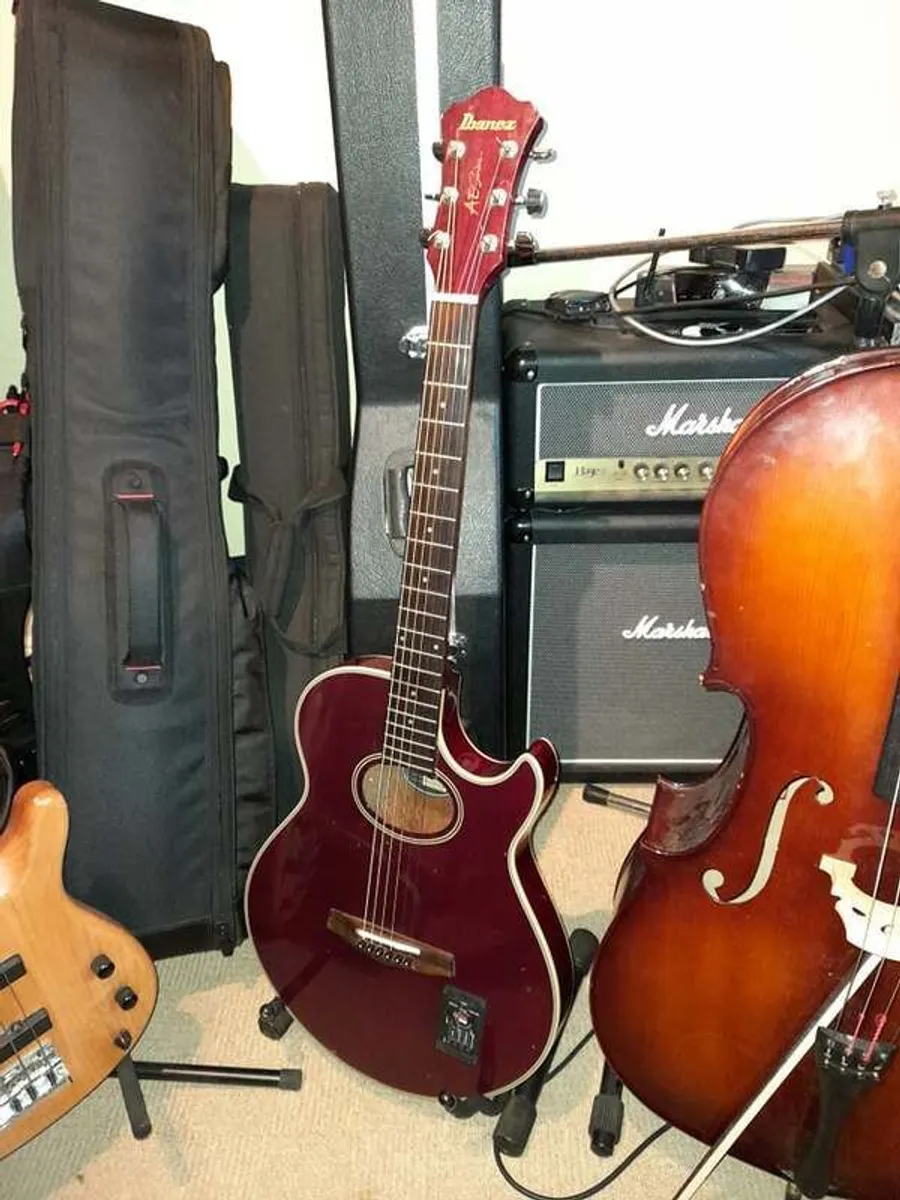 Ibanez AE500 1990 Cherry Red - Image 1