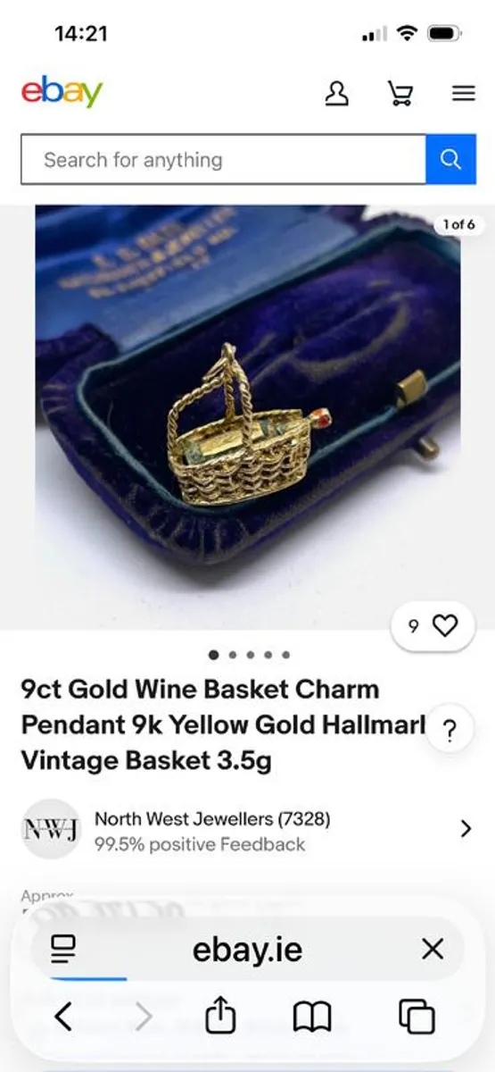 Vintage gold bracelet and charms - Image 3