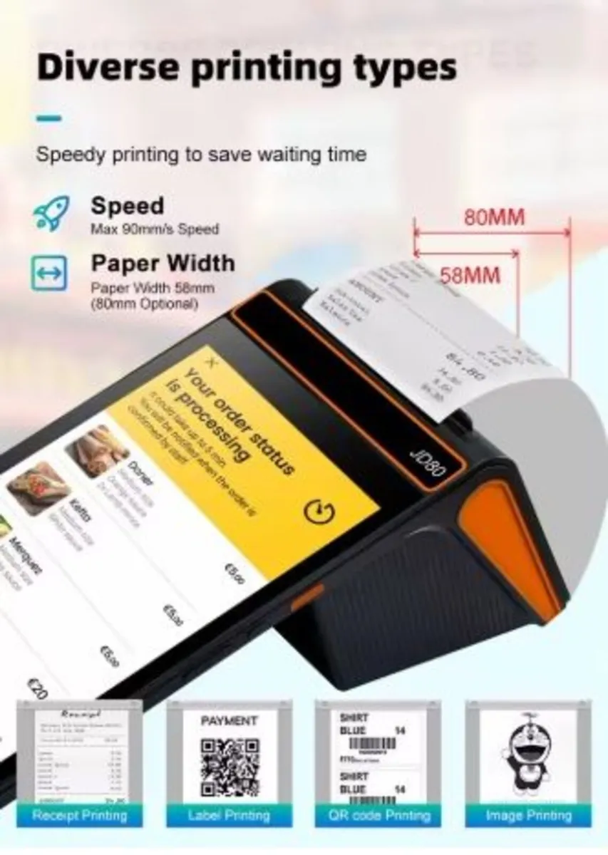 8 Inch Touchscreen Mini POS System - Image 3