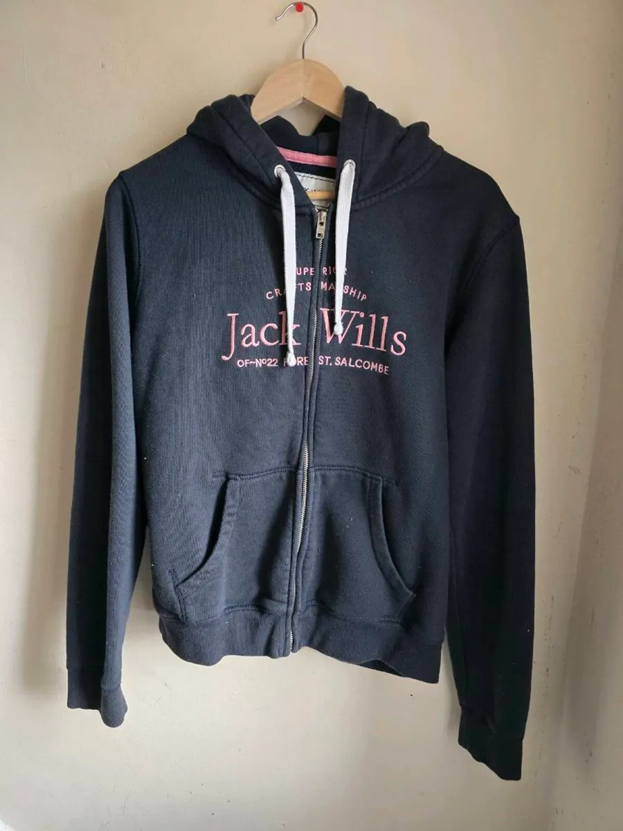 Jack Wills Navy Zip Hoodie - Image 1