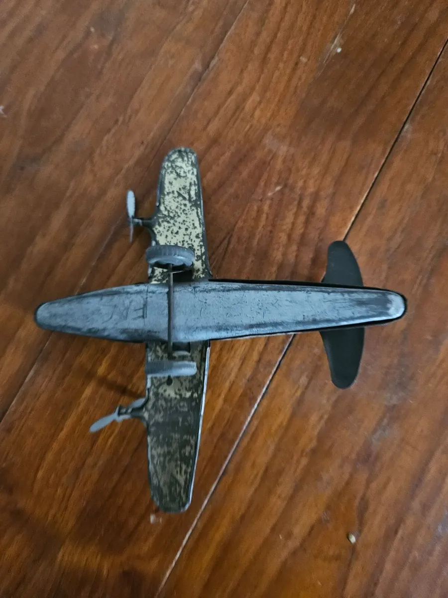 Vintage Tinplate British Twin Engined Aircraft - Image 3