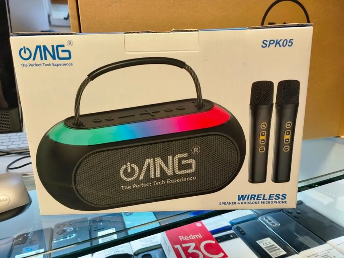 ANG SPK05 Karaoke Wireless BT Speaker- Black - Image 2