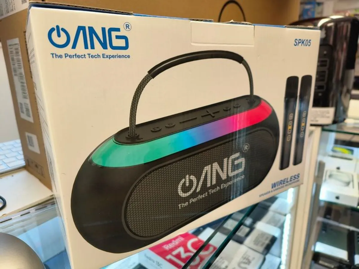 ANG SPK05 Karaoke Wireless BT Speaker- Black - Image 3