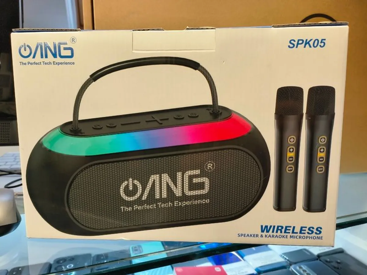 ANG SPK05 Karaoke Wireless BT Speaker- Black - Image 4
