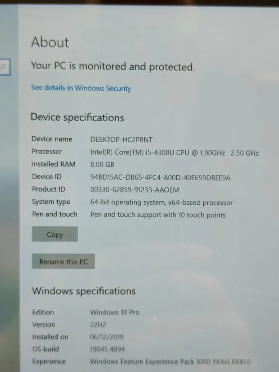 Microsoft Surface Pro 3 12inch i5-4300U 8GB RAM 256GB SSD Windows 10 Pro Touch (Without Keyboard) - Image 4