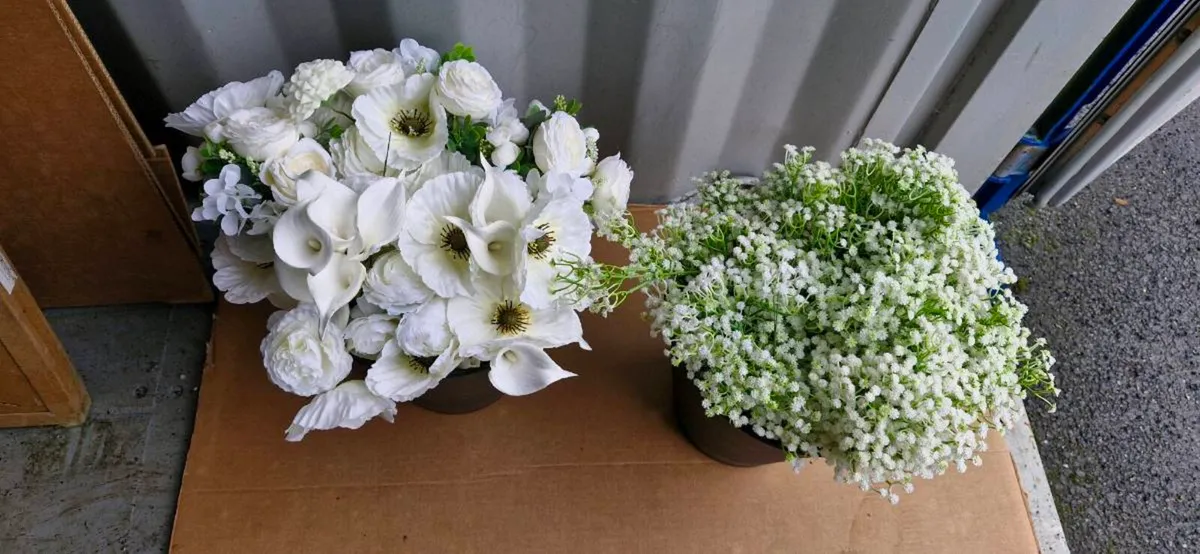 Assorted Faux Real touch flowers and greenery - Image 1