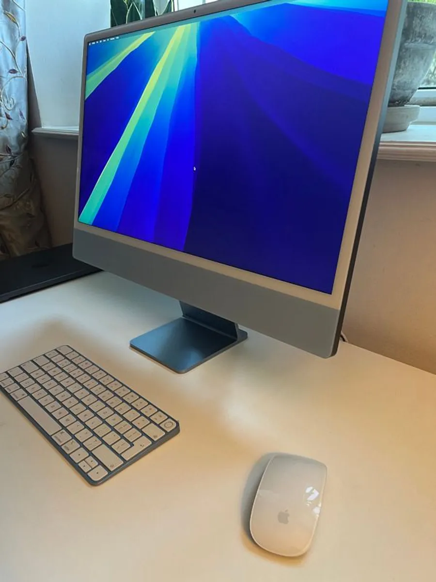 Premium 24-inch Blue iMac with 4.5K Retina display, original packaging included - Image 2