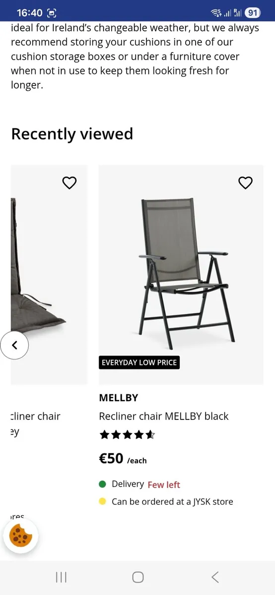 2x new garden chairs - Image 1