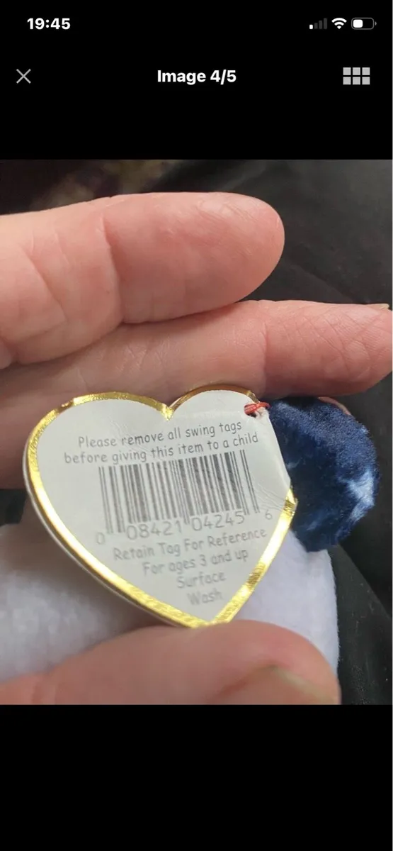 Rare Retired Beanie Baby with Errors - Image 4