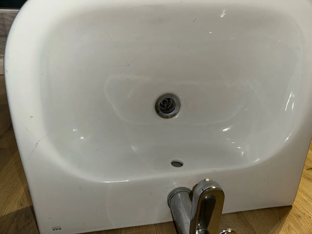 RAK Pedestal Bathroom Basin with Tap - Image 3