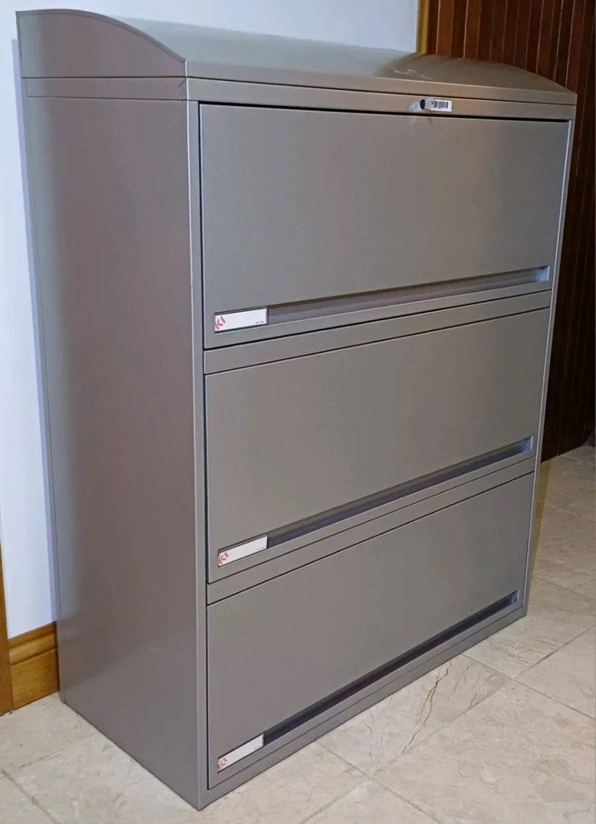 Steel Slider 3 Drawer Filing Cabinets - Image 2