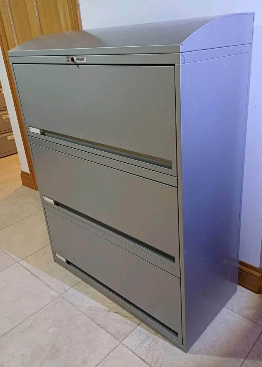 Steel Slider 3 Drawer Filing Cabinets - Image 3
