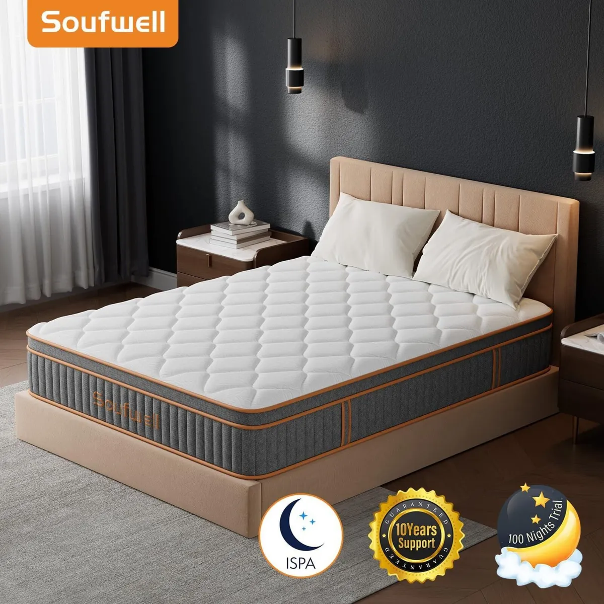 5FT King Mattress 10 Inch Hybrid Memory Foam - Image 4