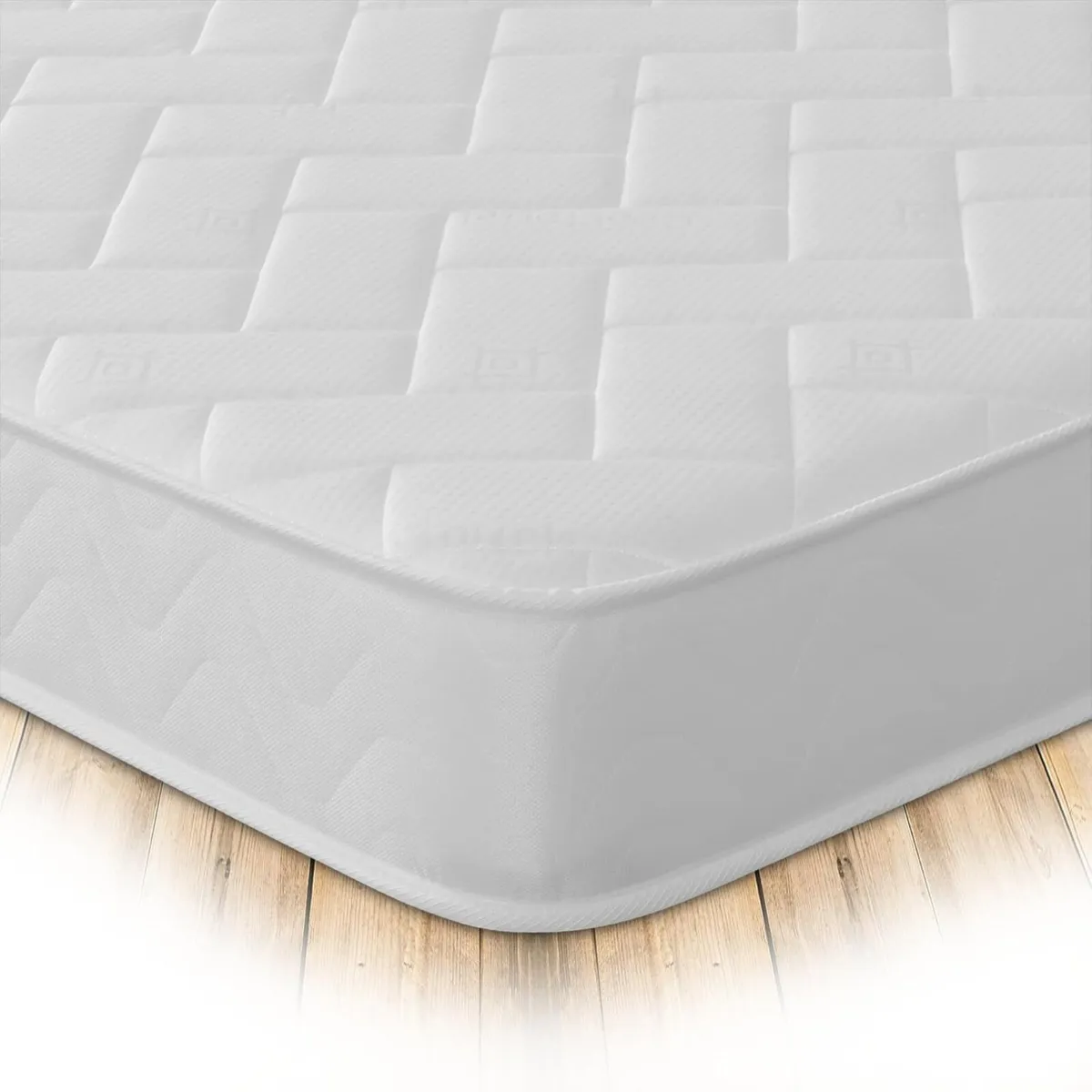 Quilted Brick Sprung Hybrid Double Mattress with - Image 1