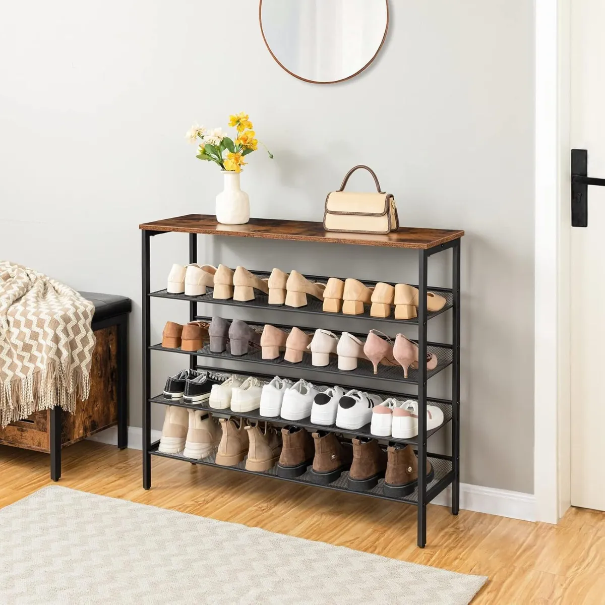 Shoe Rack 5-Tier Organizer Shelf 100 x 30 85 cm - Image 2
