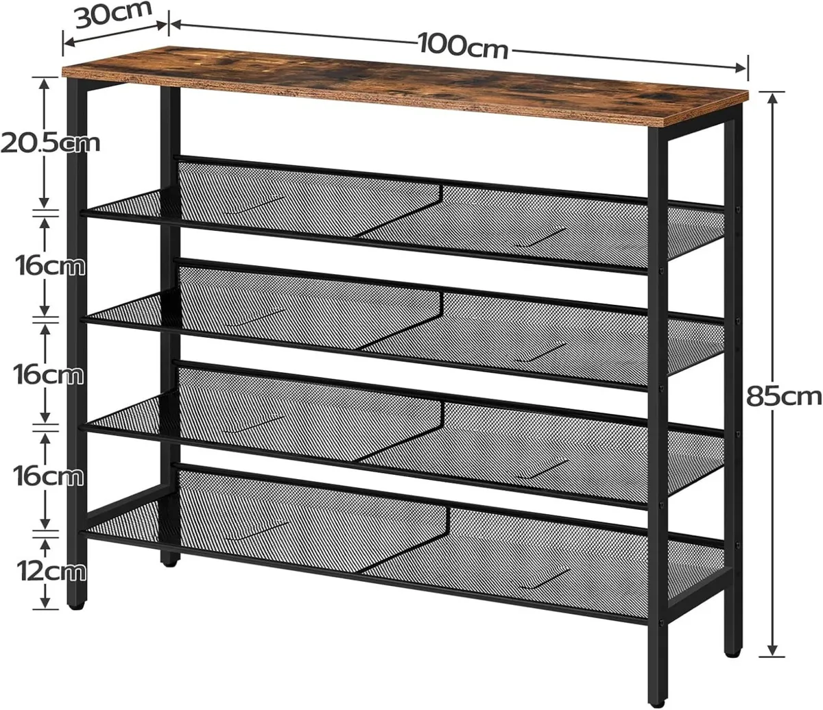 Shoe Rack 5-Tier Organizer Shelf 100 x 30 85 cm - Image 3