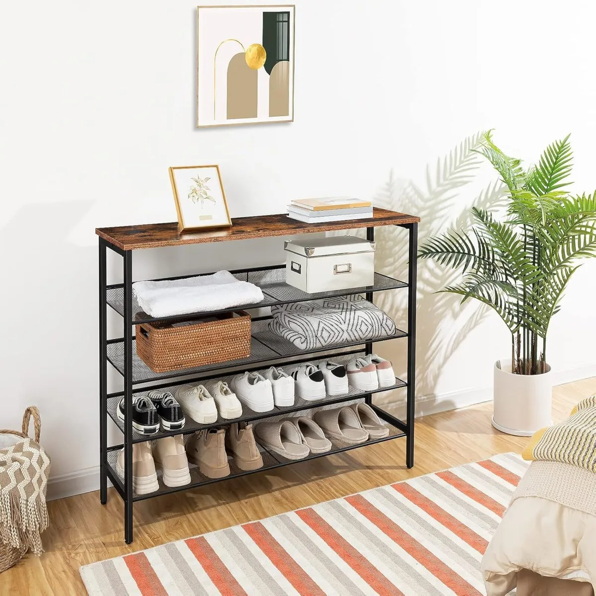 Shoe Rack 5-Tier Organizer Shelf 100 x 30 85 cm - Image 4