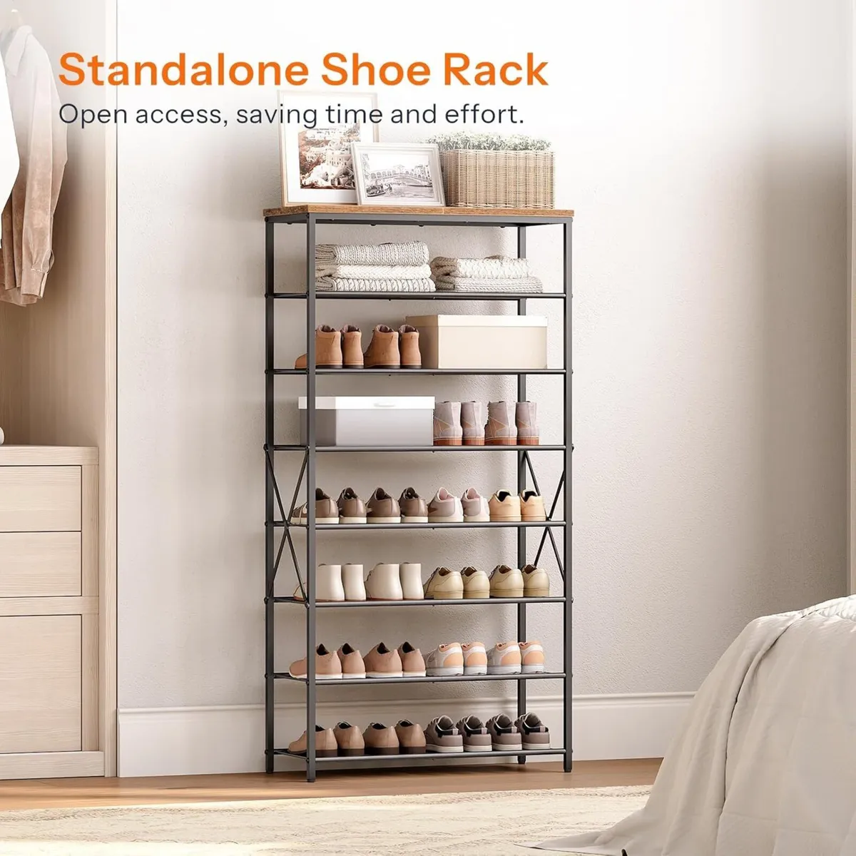 Shoe Rack Tall 8-Tier Racks Storage Large - Image 4