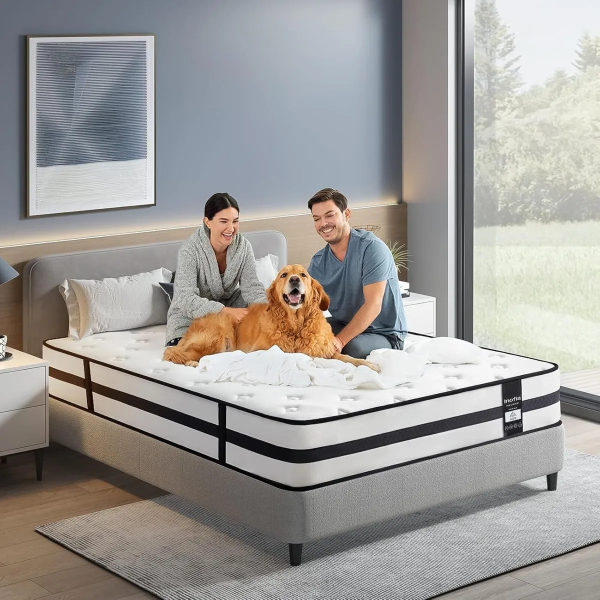 Small Double Mattresses Memory Foam Sprung 4FT - Image 2