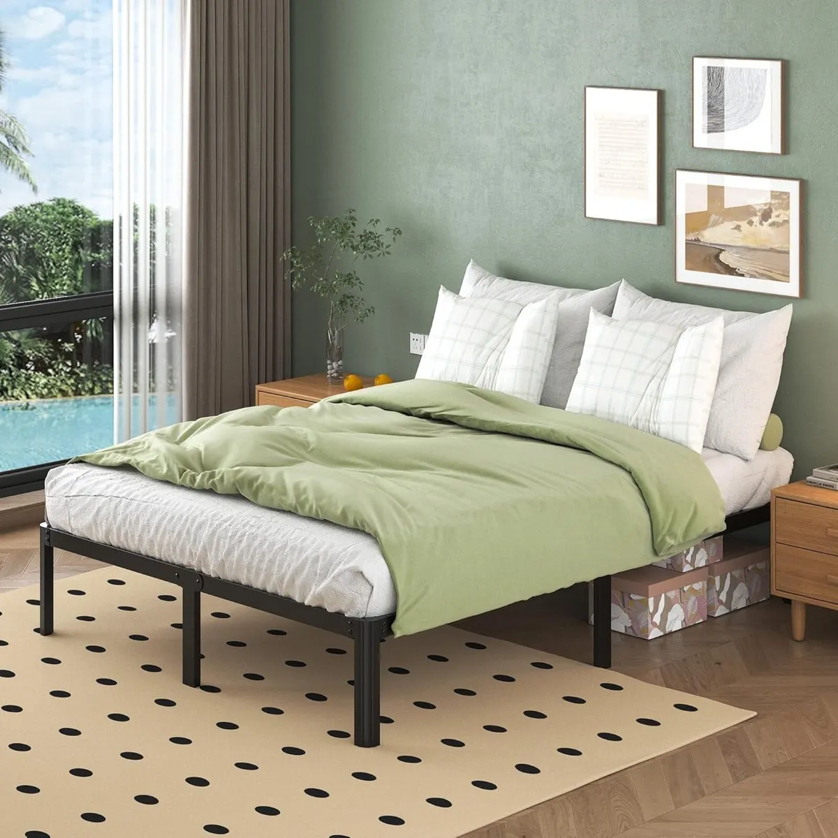 Super King Bed Frame 6ft with Rounded Corner Legs - Image 3