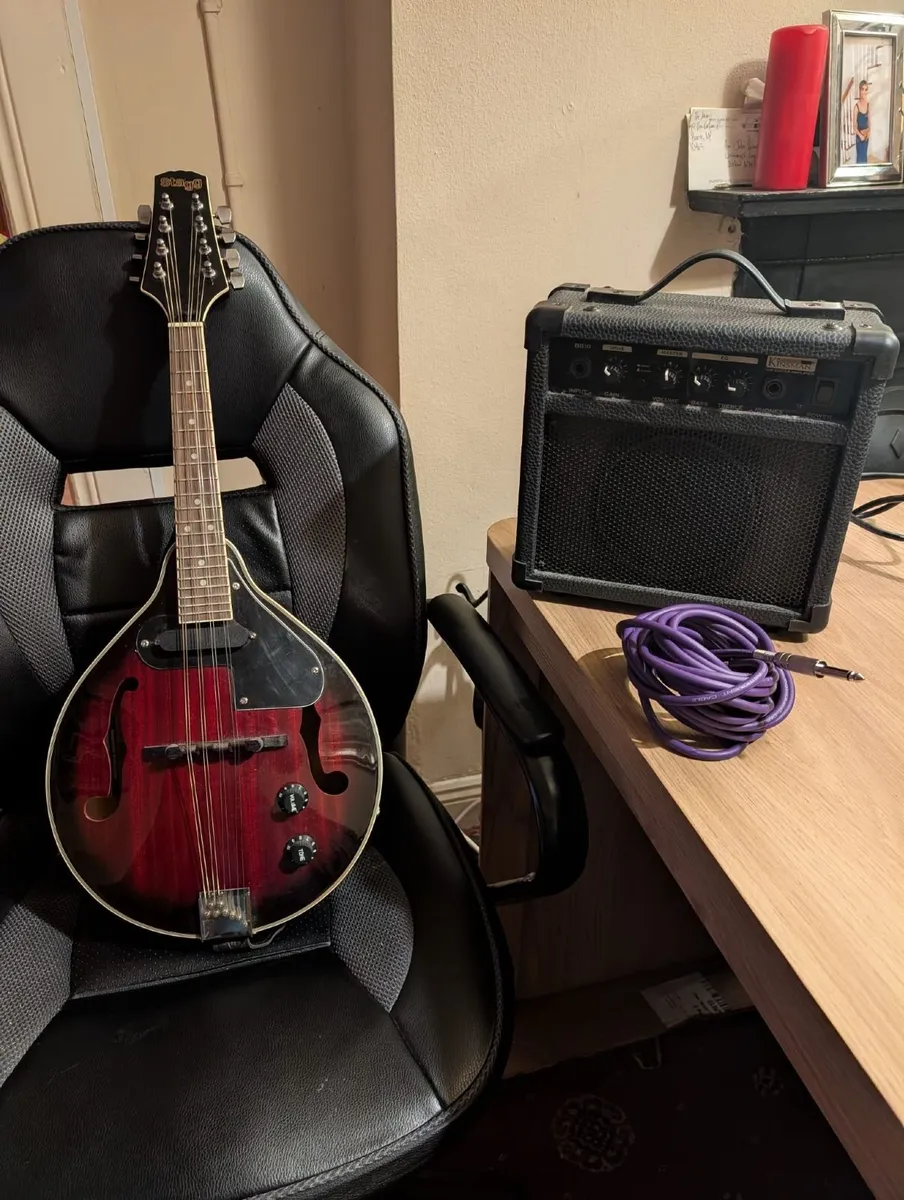 Stagg M50-E Electro-Acoustic Bluegrass Mandolin - Image 1