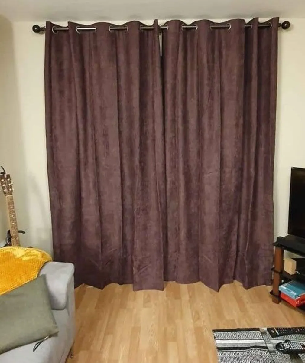 66x90" Mauve Curtains - Image 1