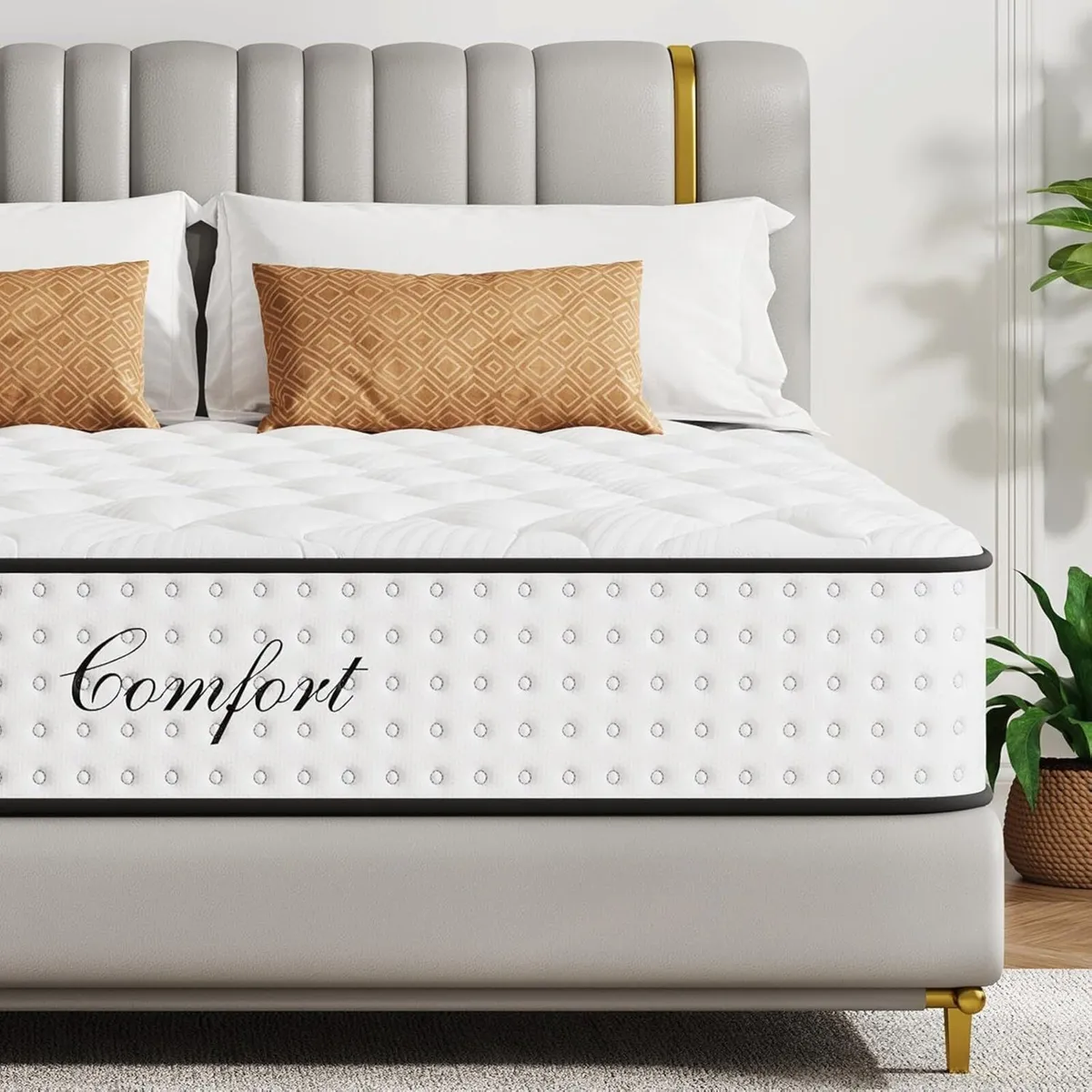 Double Mattress 10 Inch Hybrid Bed with Gel - Image 1