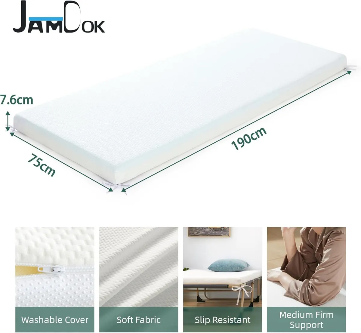 Single Gel Memory Foam Mattress Topper For - Image 2