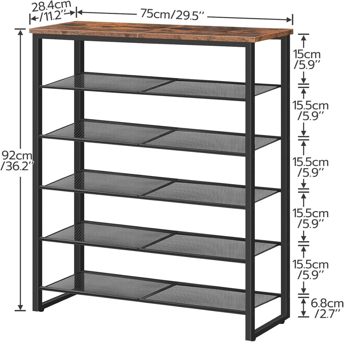 Shoe Rack 6-Tier Organizer Storage for 18-24 - Image 3