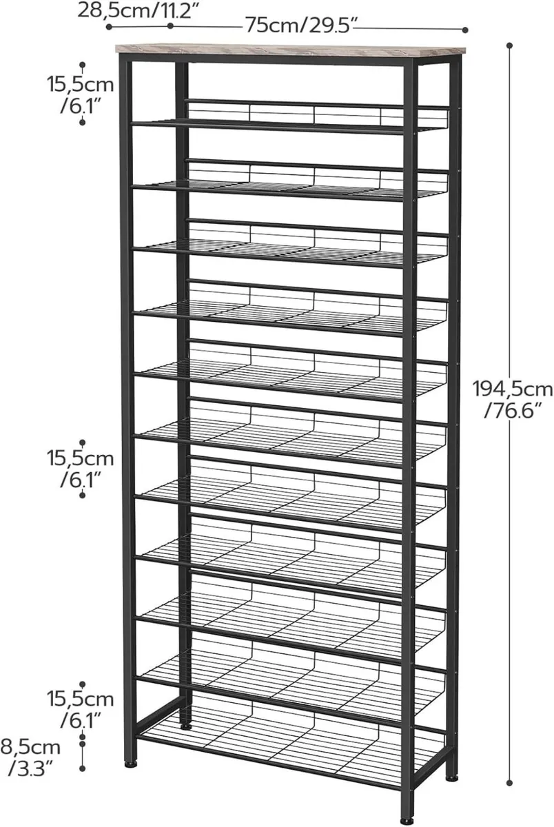Tall Shoe Rack Large Capacity Storage Organizer - Image 3