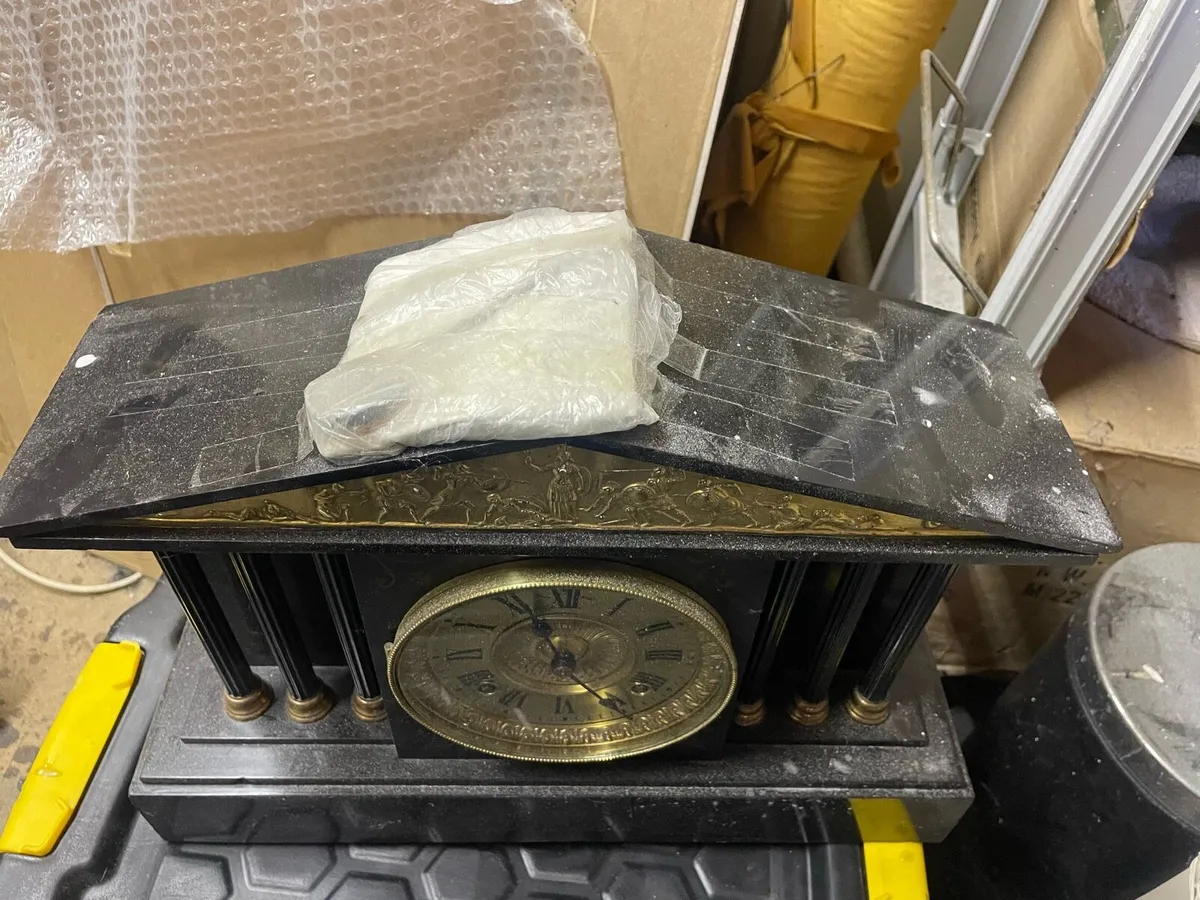 Vintage mantle clock Hanson New York - Image 2