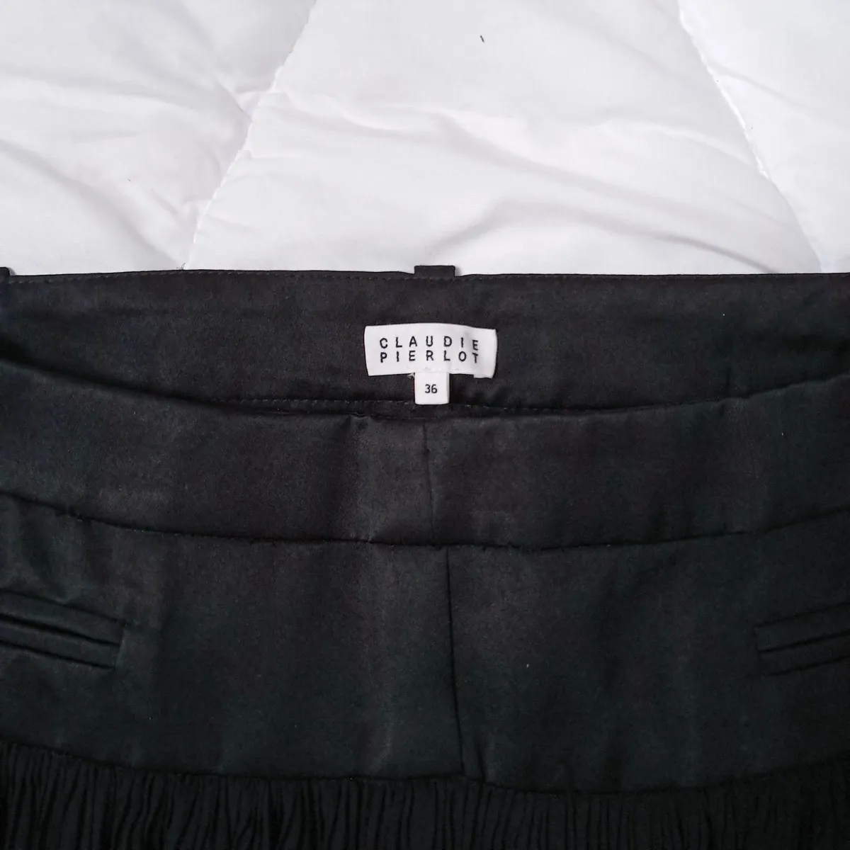 Claudie Pierlot Black Pleated Midi Skirt 10UK/38EU - Image 2