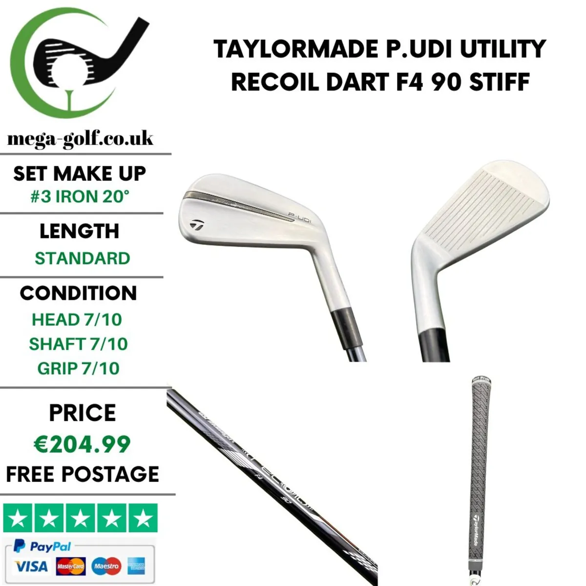 Taylormade P.UDI Utility #3 Iron 20° / Stiff - Image 1