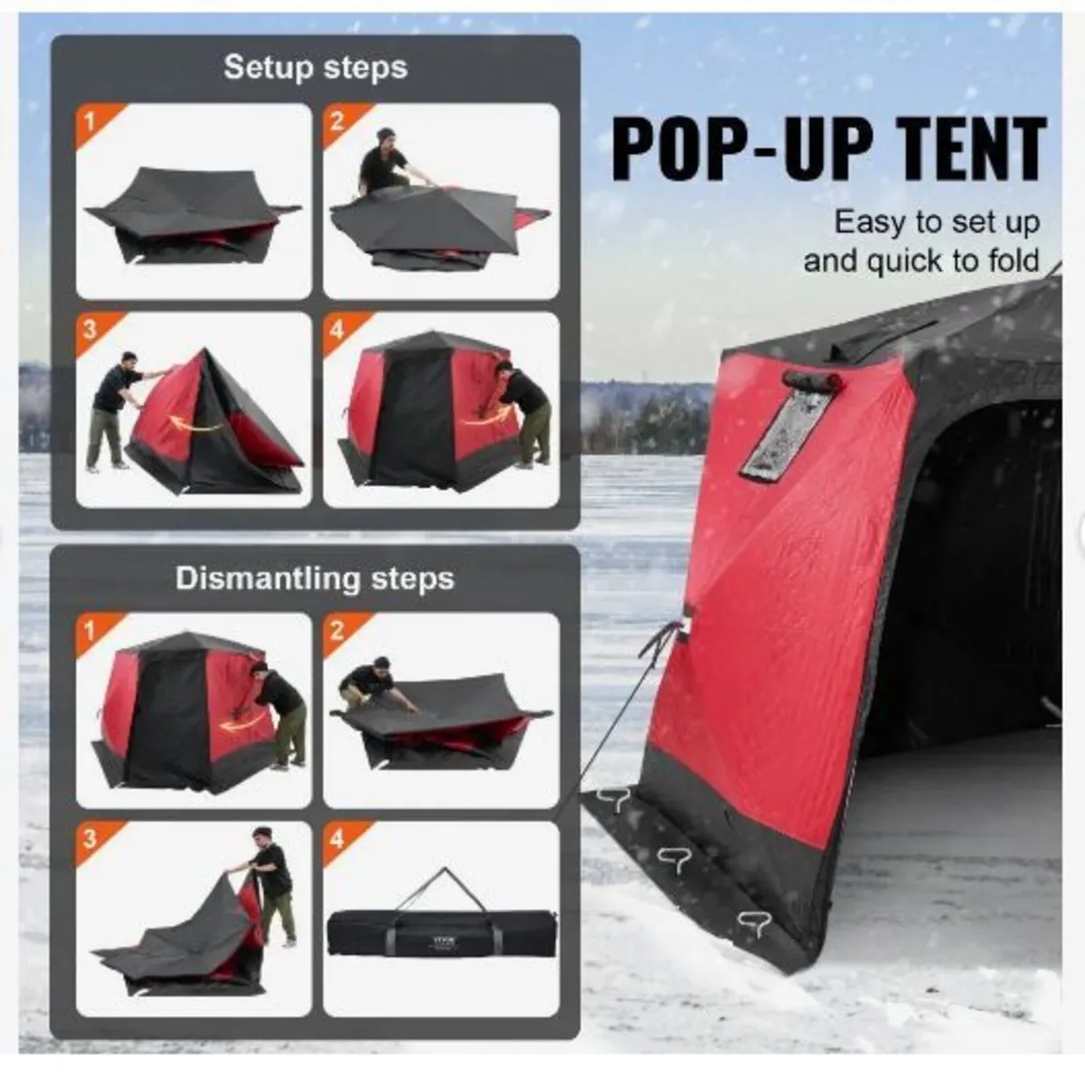 Portable Ice Shelter, 4-6 Person Insulated - Image 4