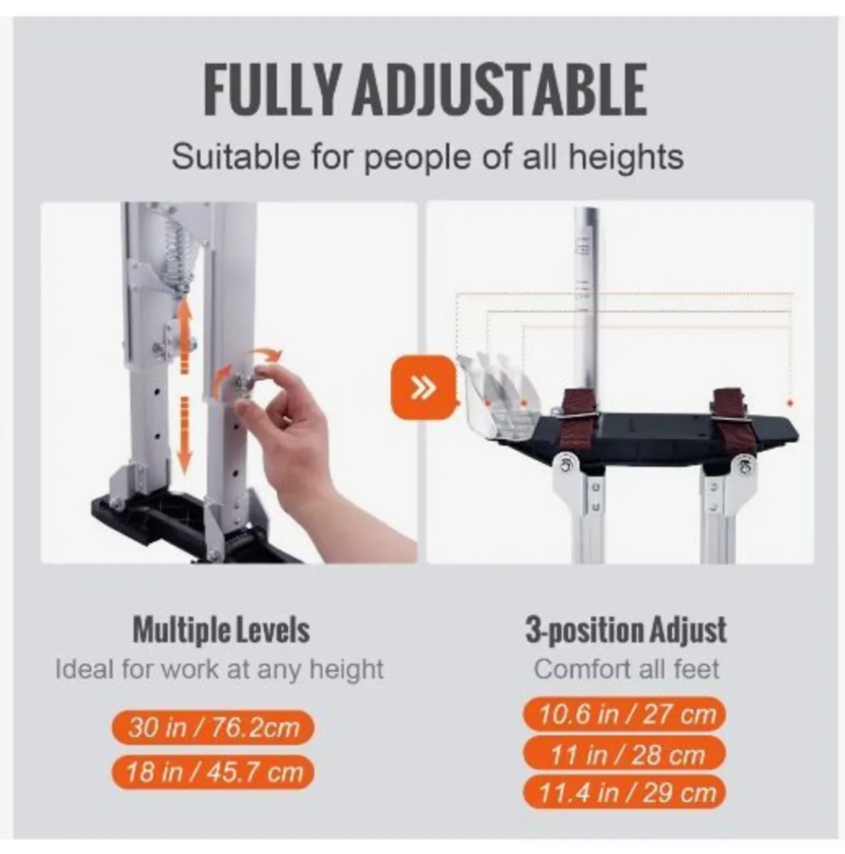 Drywall Stilts, 46 cm-76 cm Adjustable - Image 4